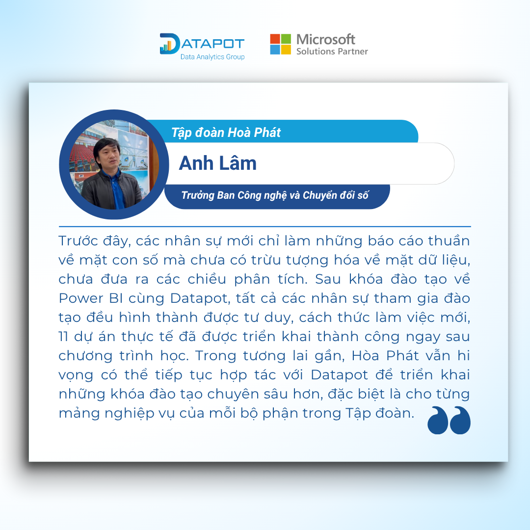 Feedback — Anh Lâm, Tập đoàn Hoà Phát